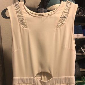 White hi-low formal dress